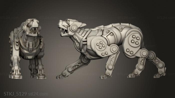 Animal figurines (Sauberung Dogs Cyber Mastiff Dog Addon, STKJ_5129) 3D models for cnc