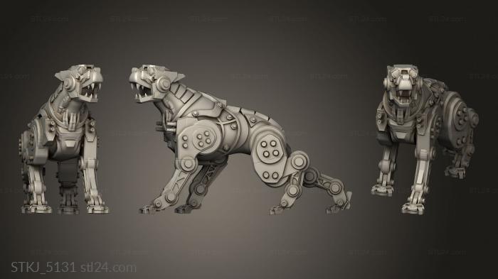 Animal figurines (Sauberen Dogs Cyber Mastiff Dog, STKJ_5131) 3D models for cnc