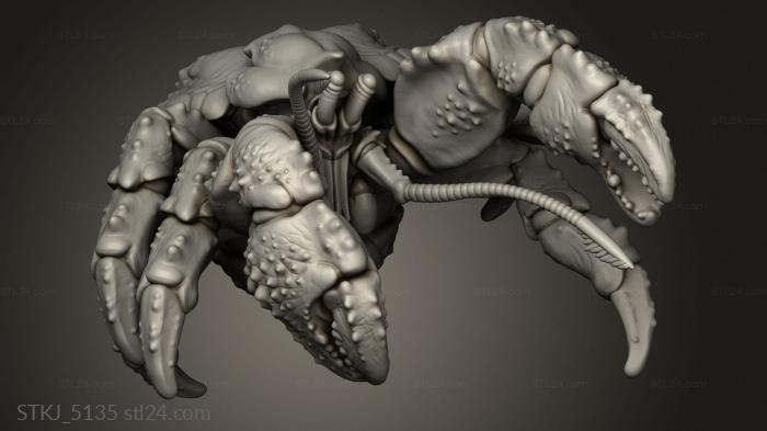 Animal figurines (Scissor Lock crab naked, STKJ_5135) 3D models for cnc