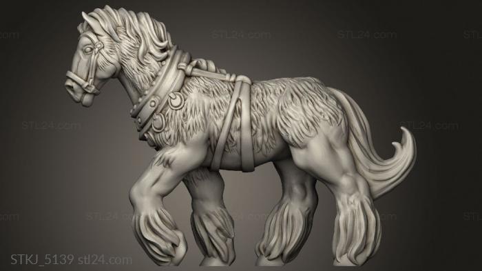 Animal figurines (Secret The Crimson Troupe Horse NEEDS, STKJ_5139) 3D models for cnc
