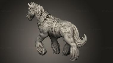 Animal figurines (Secret The Crimson Troupe Horse NEEDS, STKJ_5139) 3D models for cnc