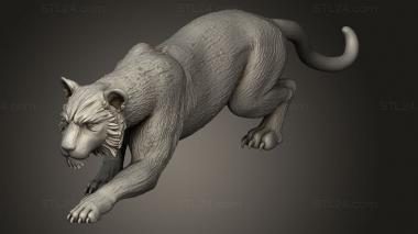 Animal figurines (Seelie Court Ansakara Tiger, STKJ_5140) 3D models for cnc