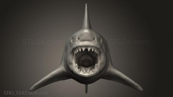 Animal figurines (shark, STKJ_5143) 3D models for cnc