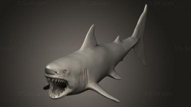 Animal figurines (shark, STKJ_5143) 3D models for cnc