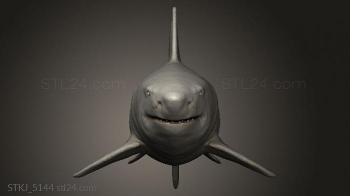 Animal figurines (shark, STKJ_5144) 3D models for cnc