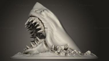 Animal figurines (shark, STKJ_5145) 3D models for cnc