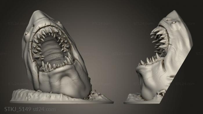 Animal figurines (shark, STKJ_5149) 3D models for cnc