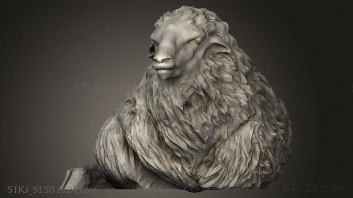 Animal figurines (Sheep, STKJ_5150) 3D models for cnc
