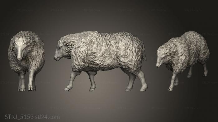 Animal figurines (Sheep, STKJ_5153) 3D models for cnc