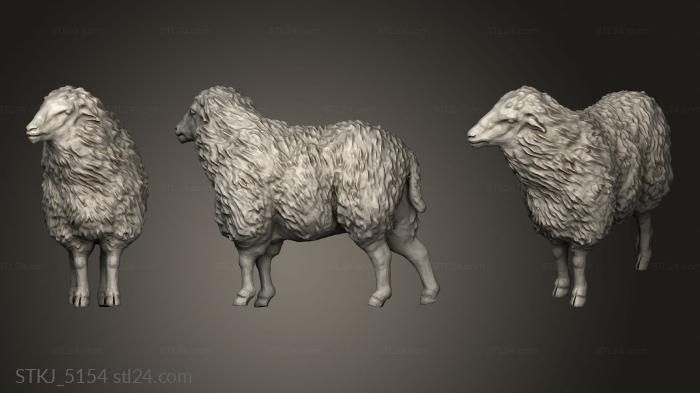 Animal figurines (Sheep, STKJ_5154) 3D models for cnc