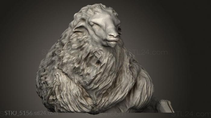 Animal figurines (Sheep, STKJ_5156) 3D models for cnc