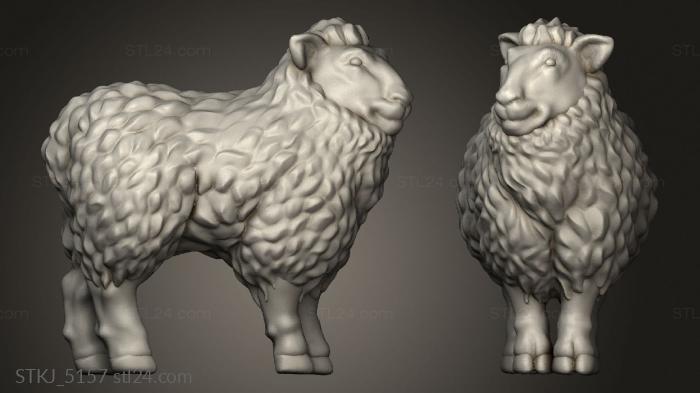 Animal figurines (sheep, STKJ_5157) 3D models for cnc