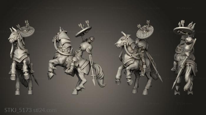 Animal figurines (Skeleton Cavalry, STKJ_5173) 3D models for cnc