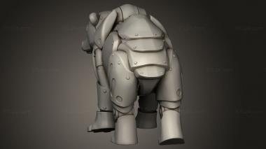 Animal figurines (mechanimal bear stand, STKJ_5174) 3D models for cnc