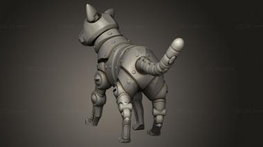 Animal figurines (mechanimal cat stand, STKJ_5175) 3D models for cnc