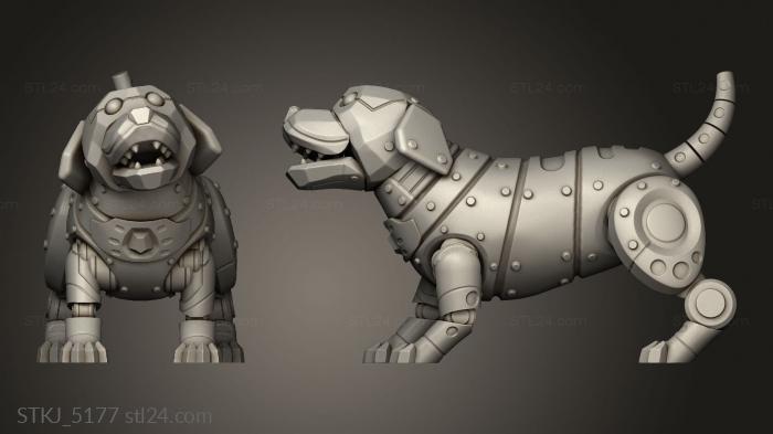 Animal figurines (mechanimal small dog stand, STKJ_5177) 3D models for cnc