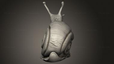 Animal figurines (skull snail eff Si Ki Caracol, STKJ_5179) 3D models for cnc