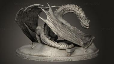 Animal figurines (Smaug statue, STKJ_5191) 3D models for cnc