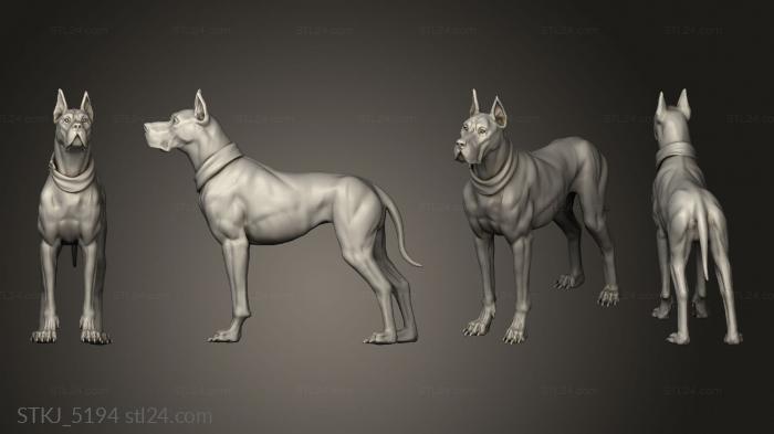 Animal figurines (Society Tanya Hound Master, STKJ_5194) 3D models for cnc