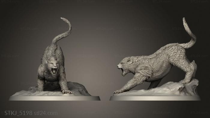 Animal figurines (Sor Cat Female, STKJ_5198) 3D models for cnc