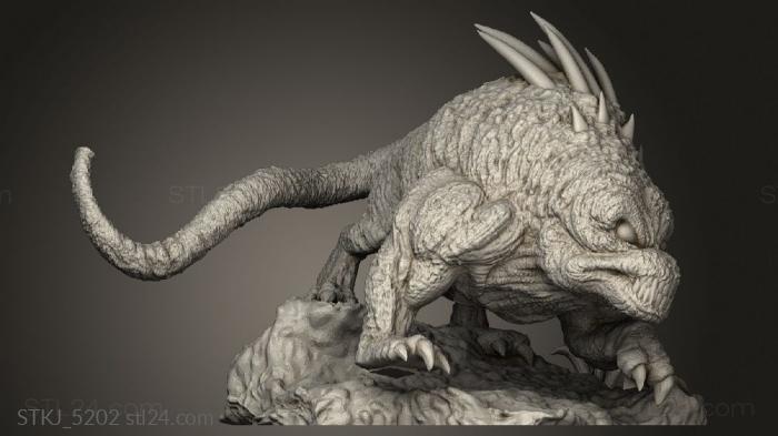 Animal figurines (Spawn Hell Dog, STKJ_5202) 3D models for cnc