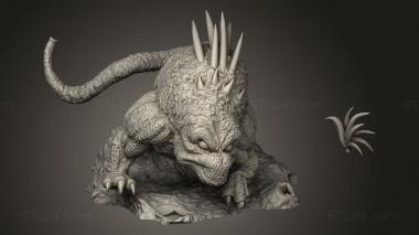 Animal figurines (Spawn Hell Dog, STKJ_5202) 3D models for cnc