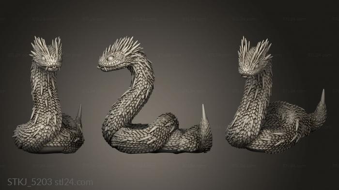 Animal figurines (Spell Blades Amazons Needle Blast Boa Amazon bot, STKJ_5203) 3D models for cnc