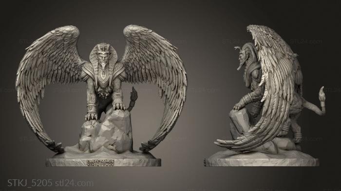 Animal figurines (Sphinx base, STKJ_5205) 3D models for cnc