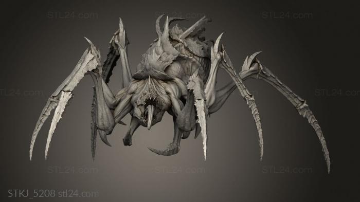 Animal figurines (Spider, STKJ_5208) 3D models for cnc