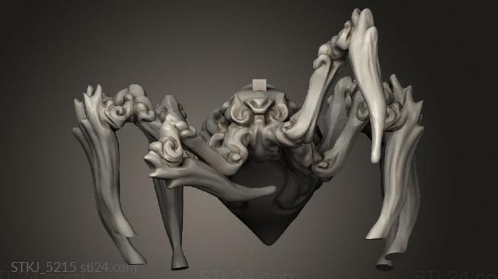 Animal figurines (SR DARK ELVES Arachnid, STKJ_5215) 3D models for cnc