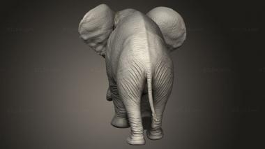 Animal figurines (Baby Elephant, STKJ_5220) 3D models for cnc