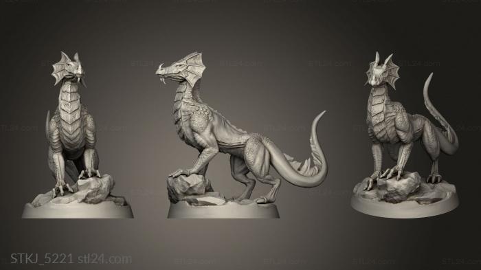 Animal figurines (Drakeling, STKJ_5221) 3D models for cnc