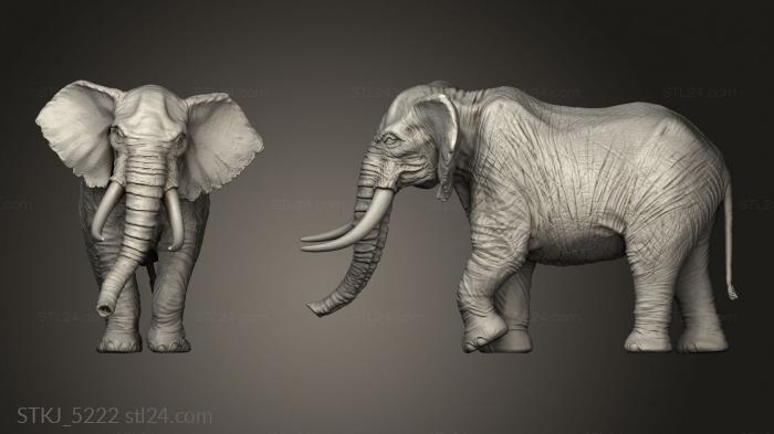 Animal figurines (Elephant, STKJ_5222) 3D models for cnc