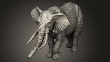 Animal figurines (Elephant, STKJ_5222) 3D models for cnc