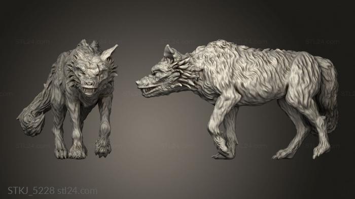 Animal figurines (Warg Alpha, STKJ_5228) 3D models for cnc