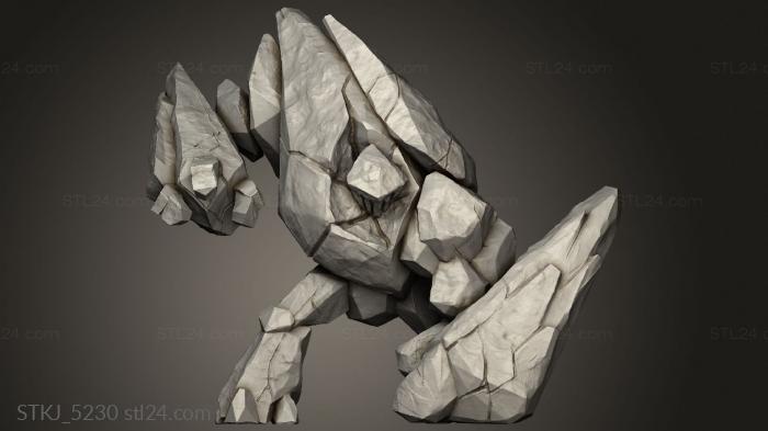 Animal figurines (Summoned Elementals Earth Elemental, STKJ_5230) 3D models for cnc