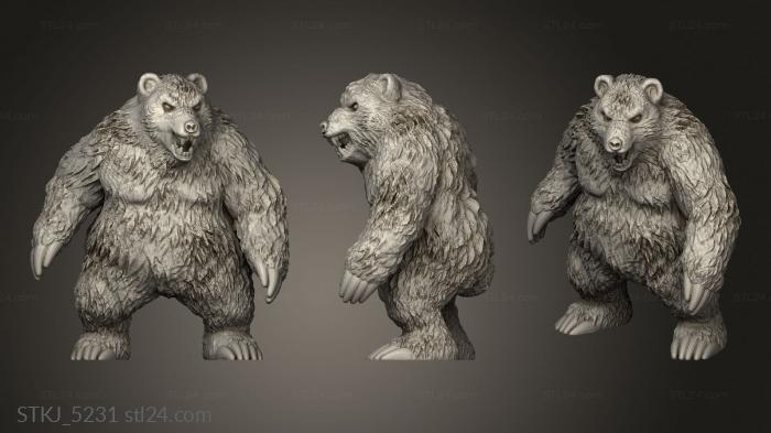 Animal figurines (t bear, STKJ_5231) 3D models for cnc