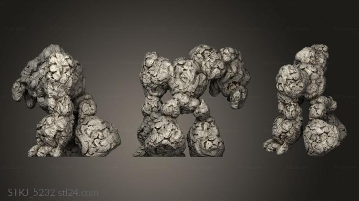 Animal figurines (t golem, STKJ_5232) 3D models for cnc