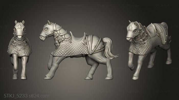 Animal figurines (t rider knight, STKJ_5233) 3D models for cnc