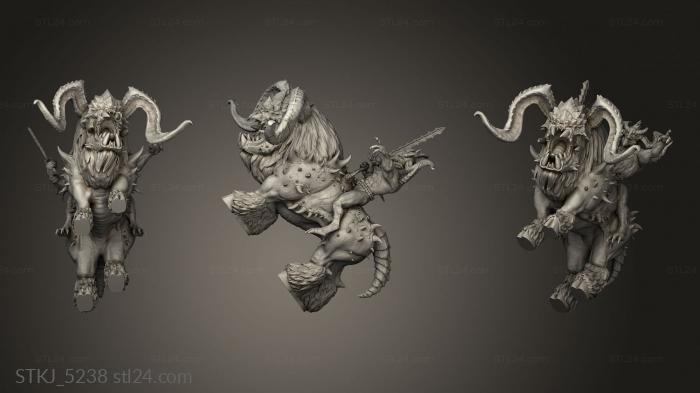 Animal figurines (Tabletop Legends Reign Blood Raider, STKJ_5238) 3D models for cnc