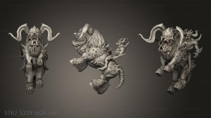 Animal figurines (Tabletop Legends Reign Blood Raider, STKJ_5239) 3D models for cnc