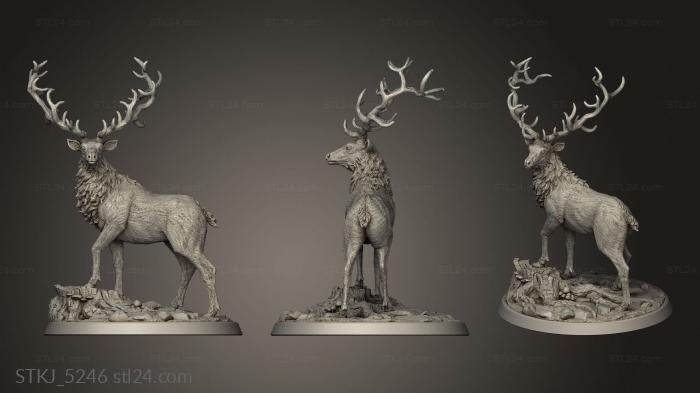 Animal figurines (Tangleheart Forest Elk, STKJ_5246) 3D models for cnc