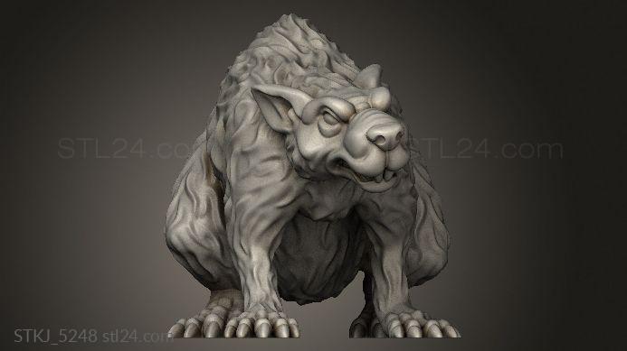 Animal figurines (terrain GIANT RAT, STKJ_5248) 3D models for cnc