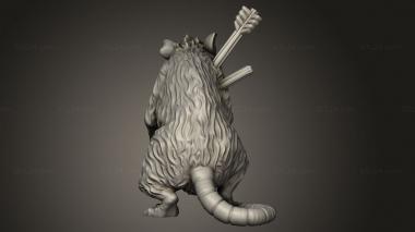 Animal figurines (GIANT RAT, STKJ_5251) 3D models for cnc