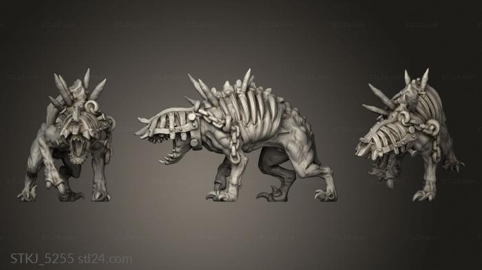 Animal figurines (The Cult Flesh Hound, STKJ_5255) 3D models for cnc