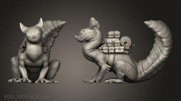 Animal figurines (The Dragon Trapper Lodge accessories, STKJ_5259) 3D models for cnc