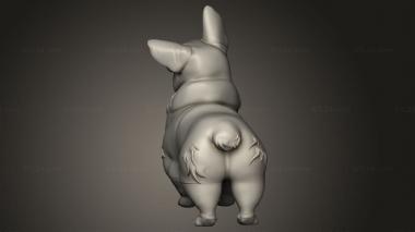 Animal figurines (The Elves In Neath stretch goal Corgi zampa, STKJ_5261) 3D models for cnc