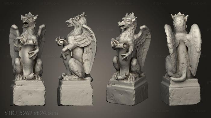 Animal figurines (The Evernight Environment Chimera, STKJ_5262) 3D models for cnc