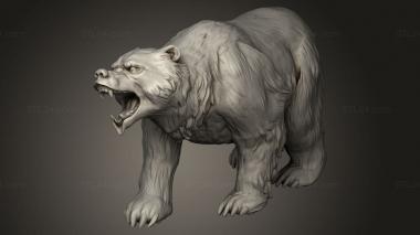 Animal figurines (The Frozen Grove Roar Bear, STKJ_5263) 3D models for cnc