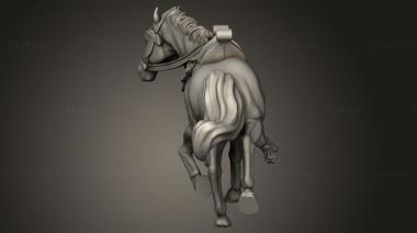 Animal figurines (B Wood Horse, STKJ_5264) 3D models for cnc